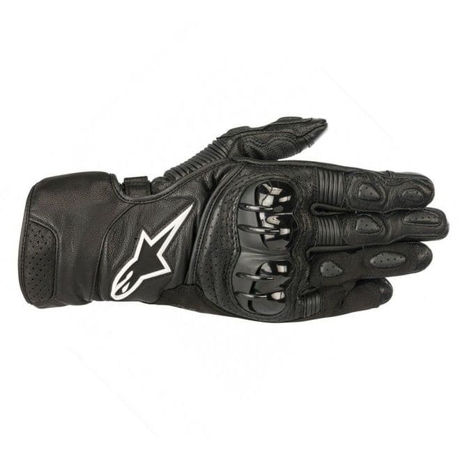 Alpinestars SP-2 v2 CE Approved Leather Mid Length Motorcycle Gloves Black